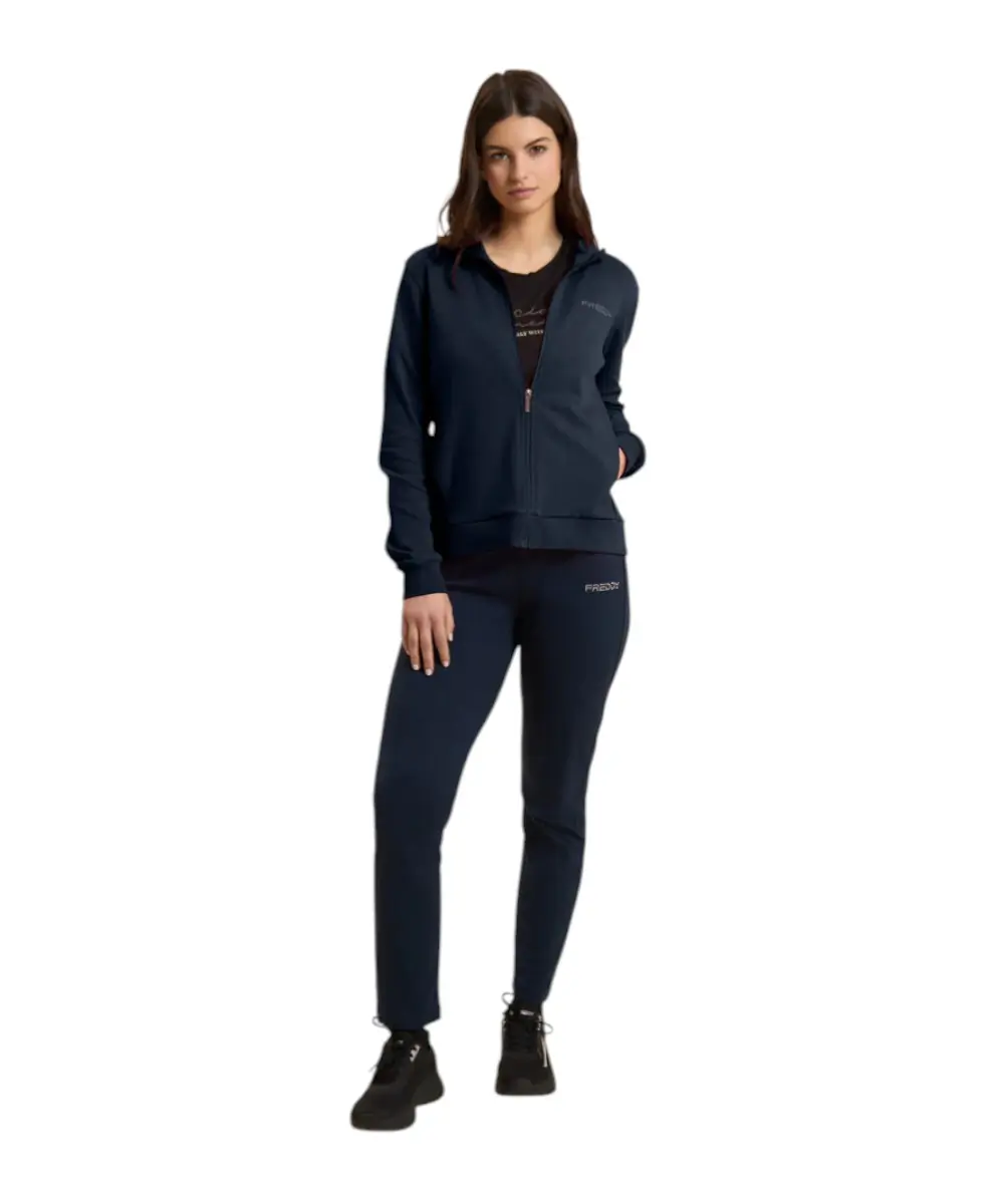 Freddy - Γυναικείο Σετ Φόρμας Zip And High Neck (Tracksuit) S26WTRK2-B109 Μπλε