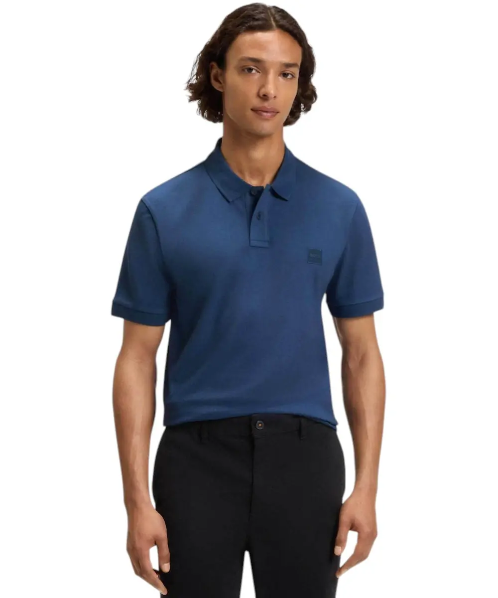 Hugo Boss - Ανδρικό Polo T-shirt Passenger Slim Fit 50507803-466 Μπλε