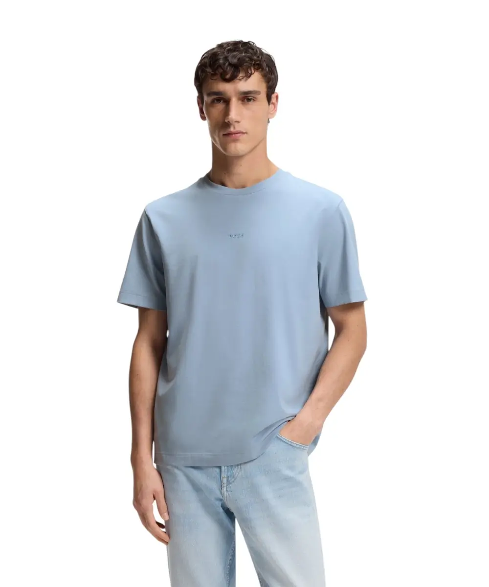 Hugo Boss - Ανδρικό T-shirt Tchup Relaxed Fit 50473278-458 Γαλάζιο