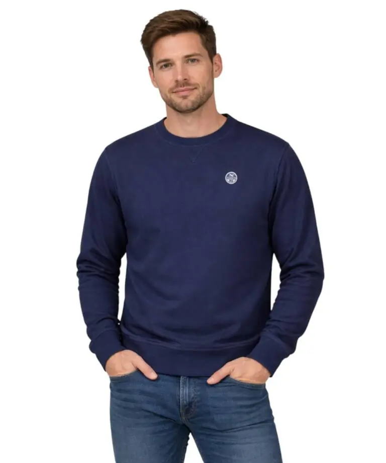 North Sails- Ανδρικό Φούτερ Hoodie Regular Fit 993035-000-0802 Μπλε Ναυτικό