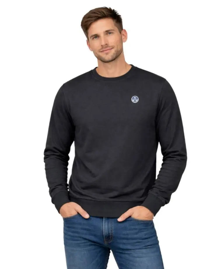 North Sails- Ανδρικό Φούτερ Hoodie Regular Fit 993035-000-0999 Μαύρο