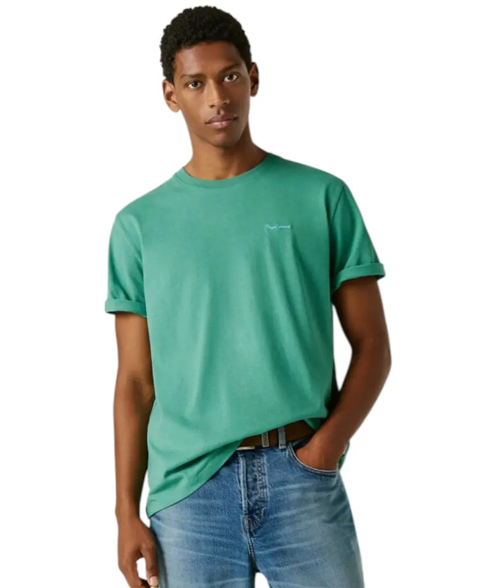 Pepe Jeans - Ανδρικό T-shirt Contrast Connor PM5010179-671 Πράσινο