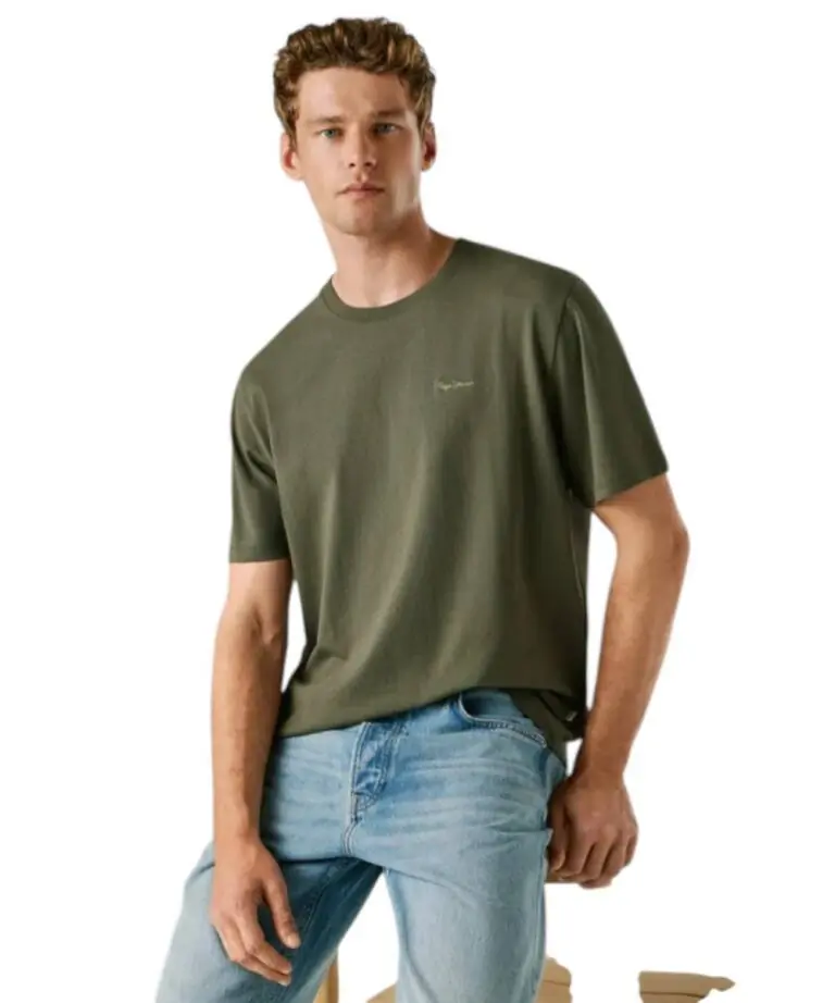 Pepe Jeans - Ανδρικό T-shirt Contrast Connor PM5010179-728 Λαδί