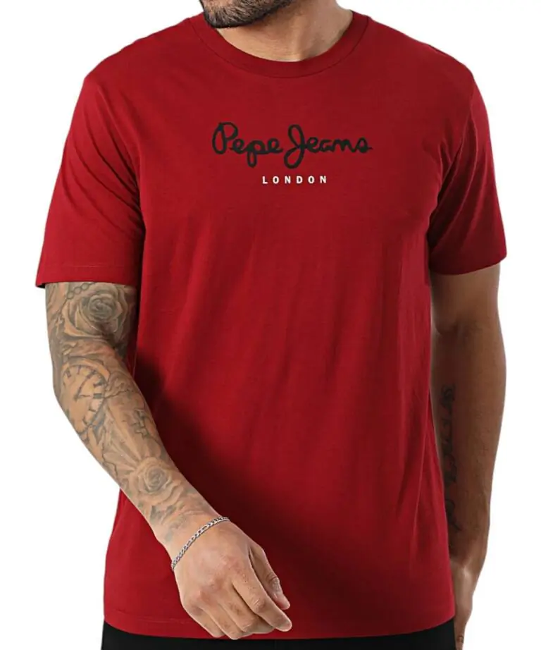 Pepe Jeans - Ανδρικό T-shirt Eggo N PM5010178-287 Μπορντό
