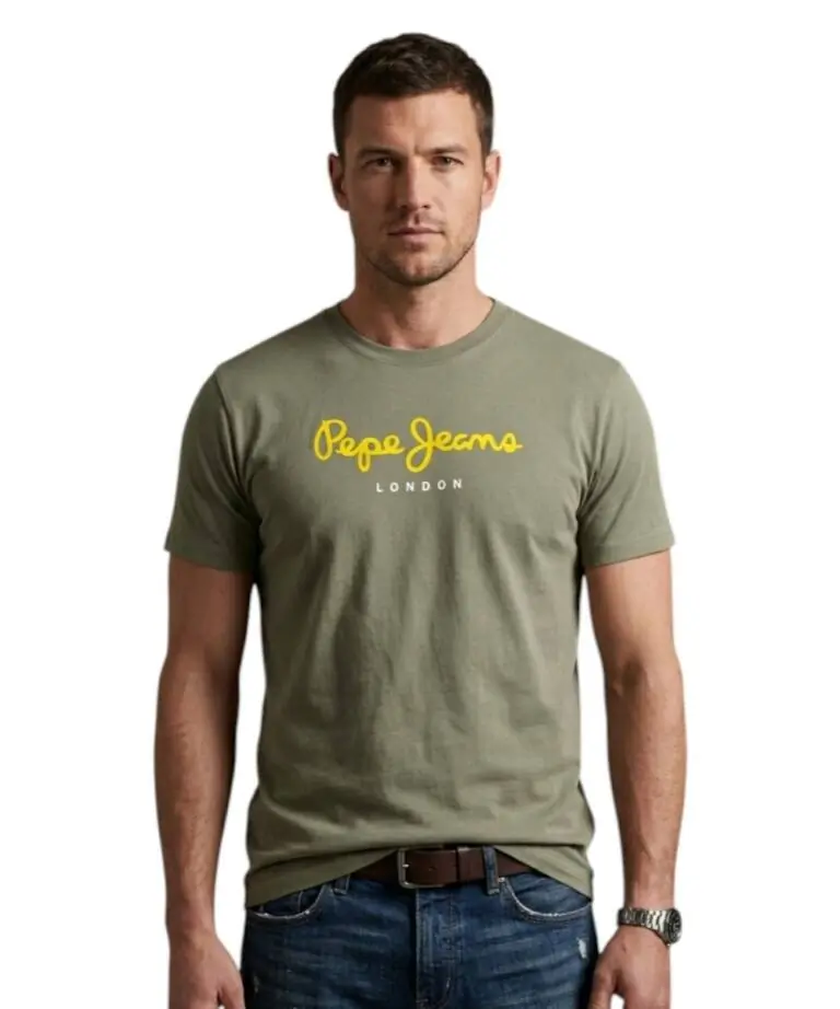 Pepe Jeans - Ανδρικό T-shirt Eggo N PM5010178-728 Λαδί