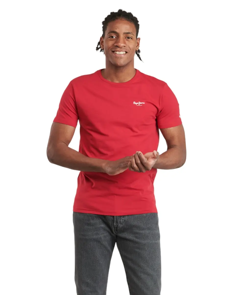 Pepe Jeans - Ανδρικό T-shirt Original Basic PM5010180-249 Κόκκινο
