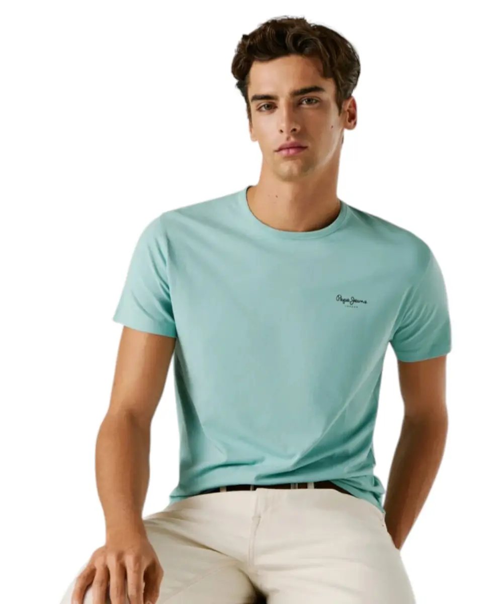 Pepe Jeans - Ανδρικό T-shirt Original Basic PM5010180-518 Μπλε Ανοιχτό