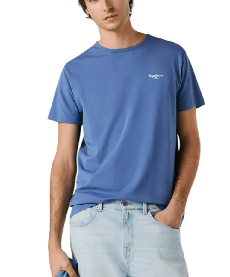Pepe Jeans - Ανδρικό T-shirt Original Basic PM5010180-576 Μπλε Ουρανού