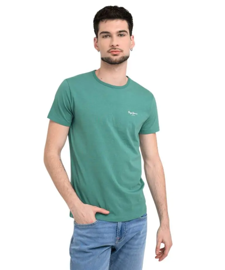 Pepe Jeans - Ανδρικό T-shirt Original Basic PM5010180-671 Πράσινο Ανοιχτό