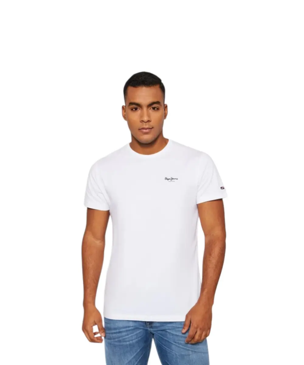 Pepe Jeans - Ανδρικό T-shirt Original Basic PM5010180-803 Λευκό