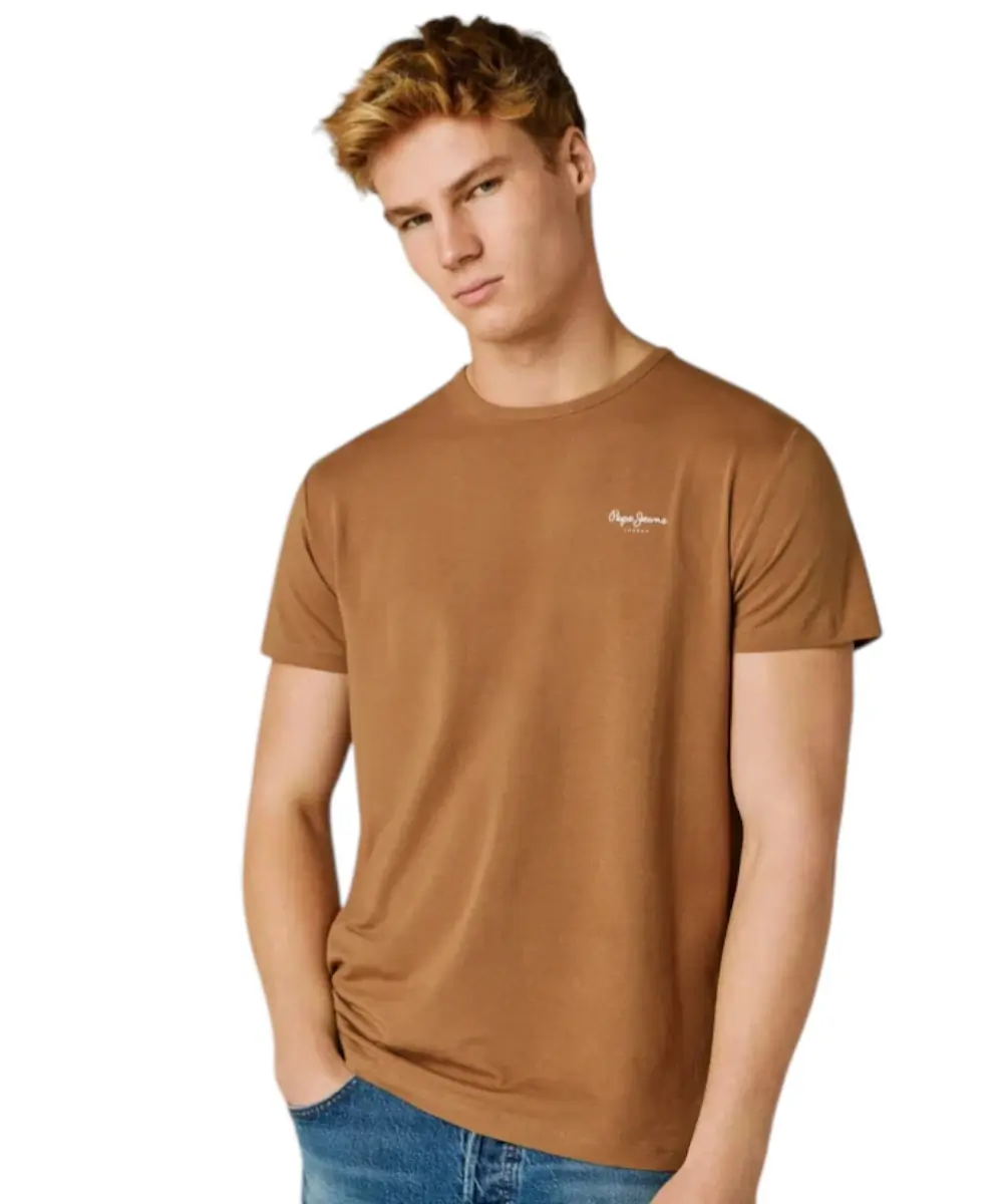 Pepe Jeans - Ανδρικό T-shirt Original Basic PM5010180-850 Καφέ