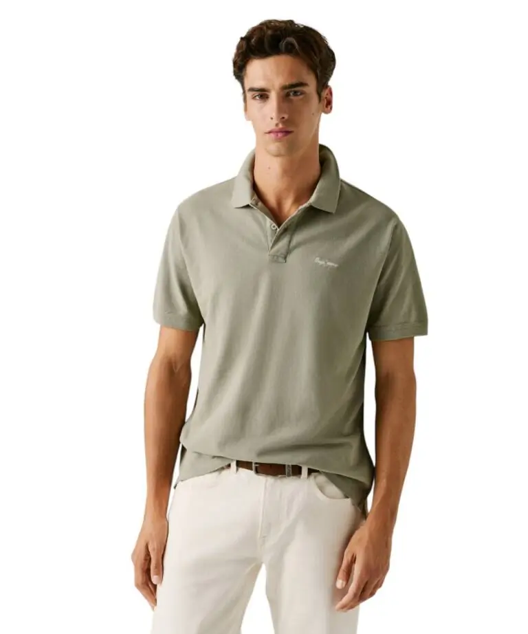Pepe Jeans - Ανδρικό T-shirt Polo Oscar PM5400087-701 Λαδί