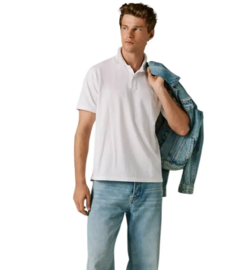 Pepe Jeans - Ανδρικό T-shirt Polo Oscar PM5400087-800 Λευκό