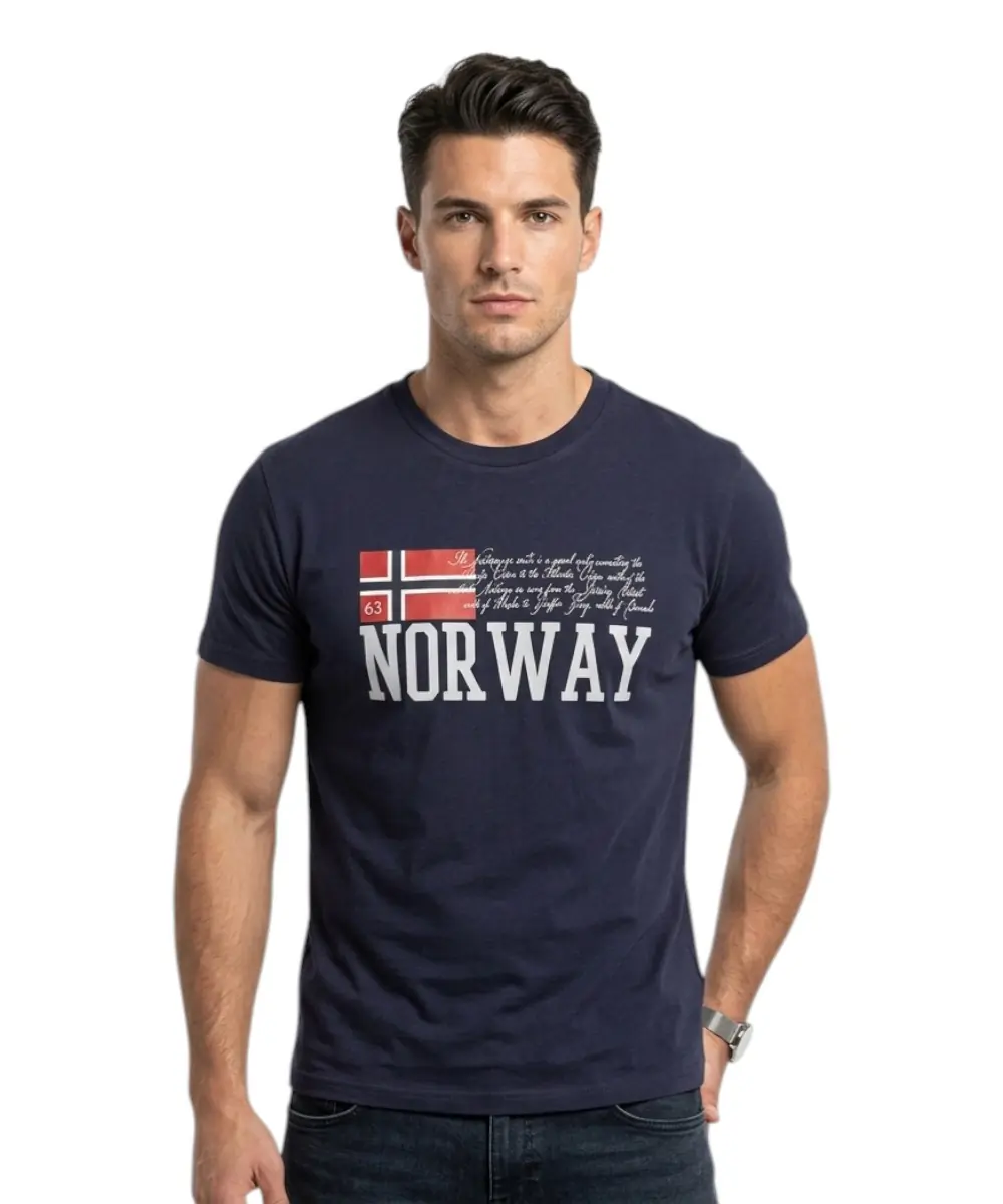 Scuola Nautica Italiana - Ανδρικό T-shirt Κοντομάνικο 846020-BLU Μπλε Σκούρο