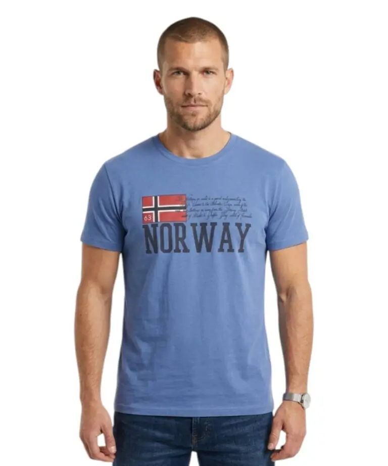 Scuola Nautica Italiana - Ανδρικό T-shirt Κοντομάνικο 846020-DENIM Μπλε