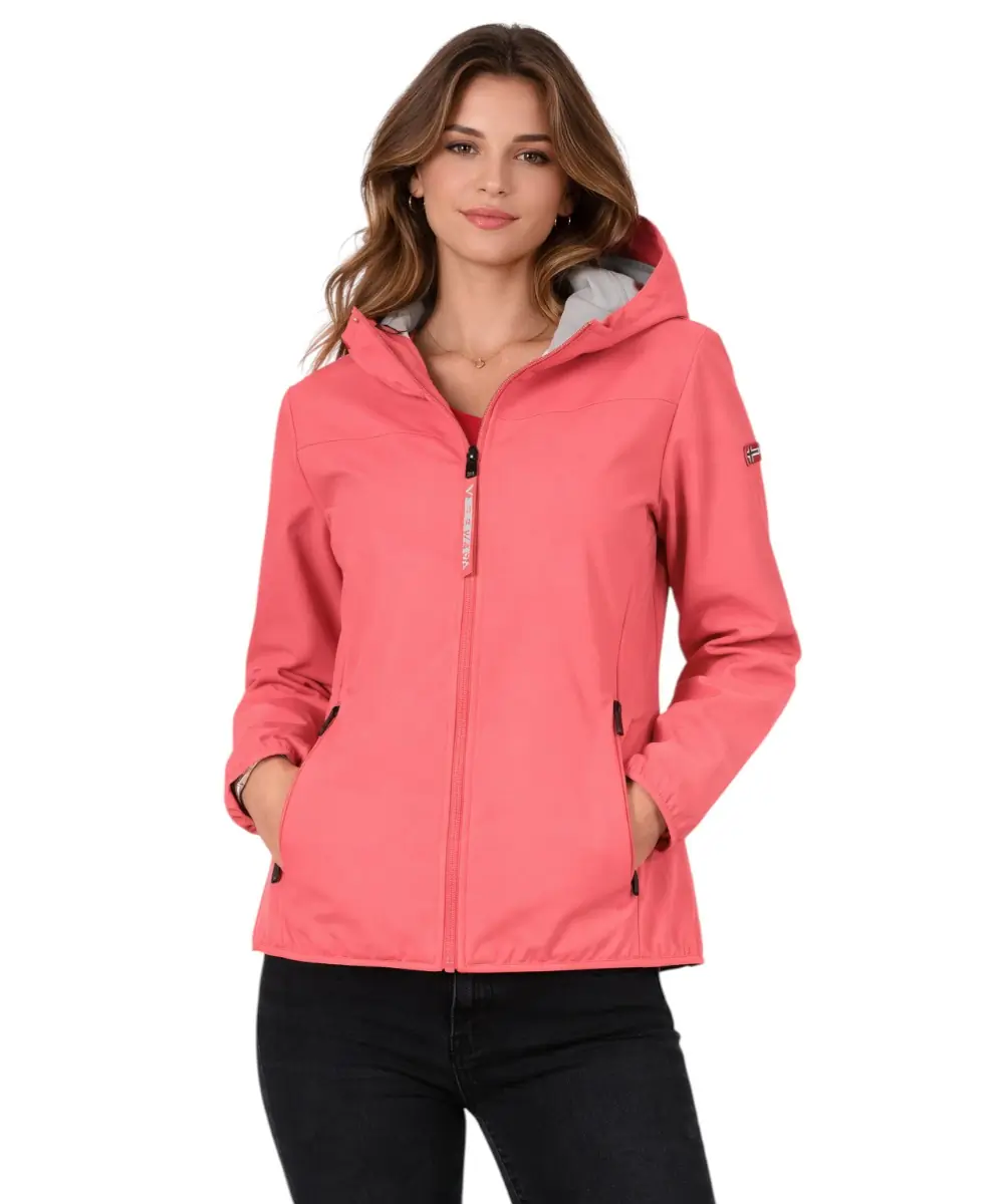 Scuola Nautica Italiana - Γυναικείο Μεταβατικό Μπουφάν Soft Shell 862641-CORAL Κοραλλί
