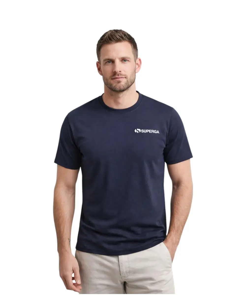 Superga - Ανδρική Μπλούζα T-shirt S263450-002 Μπλε Ναυτικό