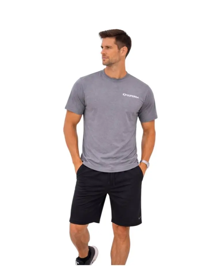 Superga - Ανδρική Μπλούζα T-shirt S263450-095 Γκρι Σκούρο