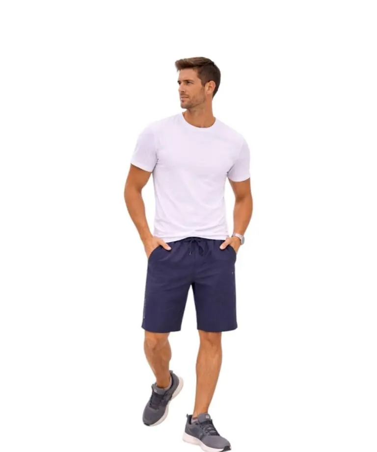 Superga - Ανδρικό Παντελόνι Σορτς French Terry S263430-600 Μπλε Ναυτικό