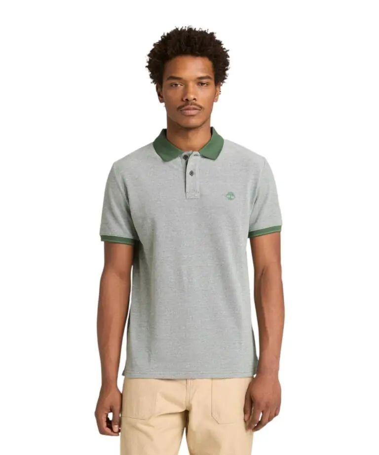Timberland - Ανδρικό T-shirt Polo Oyster River Oxford Regular Fit TB0A2EC2-A6X Πράσινο
