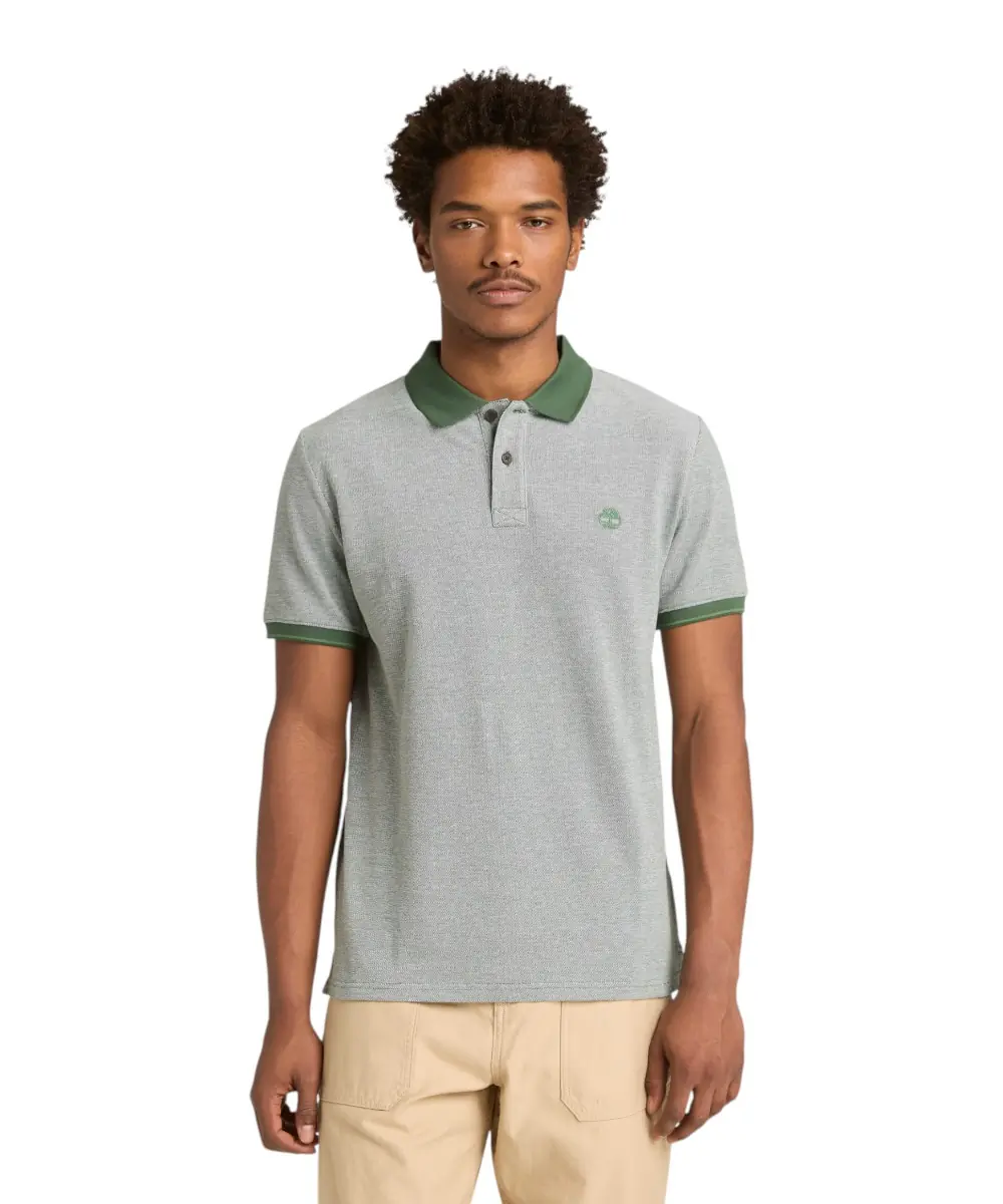 Timberland - Ανδρικό T-shirt Polo Oyster River Oxford Regular Fit TB0A2EC2-A6X Πράσινο