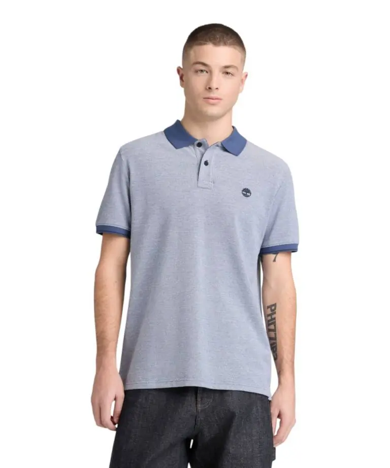 Timberland - Ανδρικό T-shirt Polo Oyster River Oxford Regular Fit TB0A2EC2-EYO Μπλε