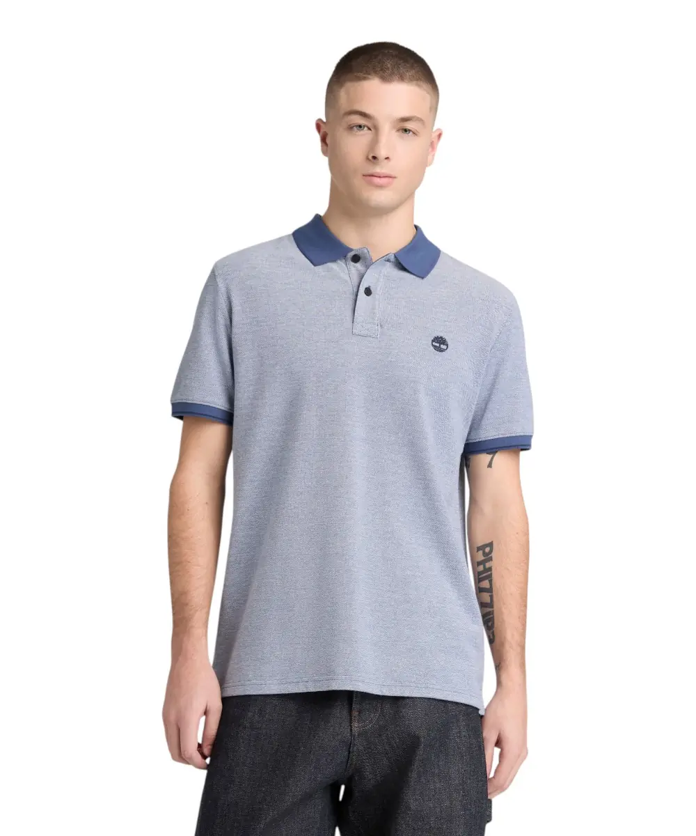 Timberland - Ανδρικό T-shirt Polo Oyster River Oxford Regular Fit TB0A2EC2-EYO Μπλε