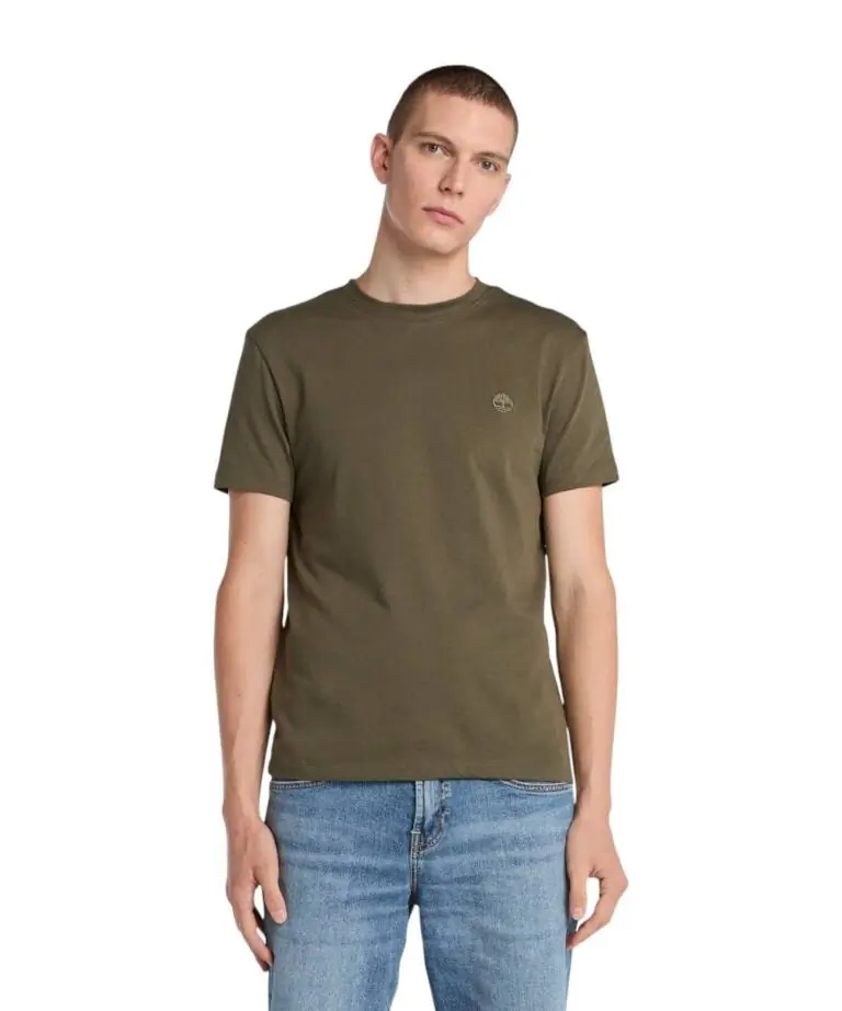 Timberland - Ανδρικό T-shirt SS Dunstan River Jersey Crew Tee Slim Fit TB0A2BPR-AR5 Λαδί