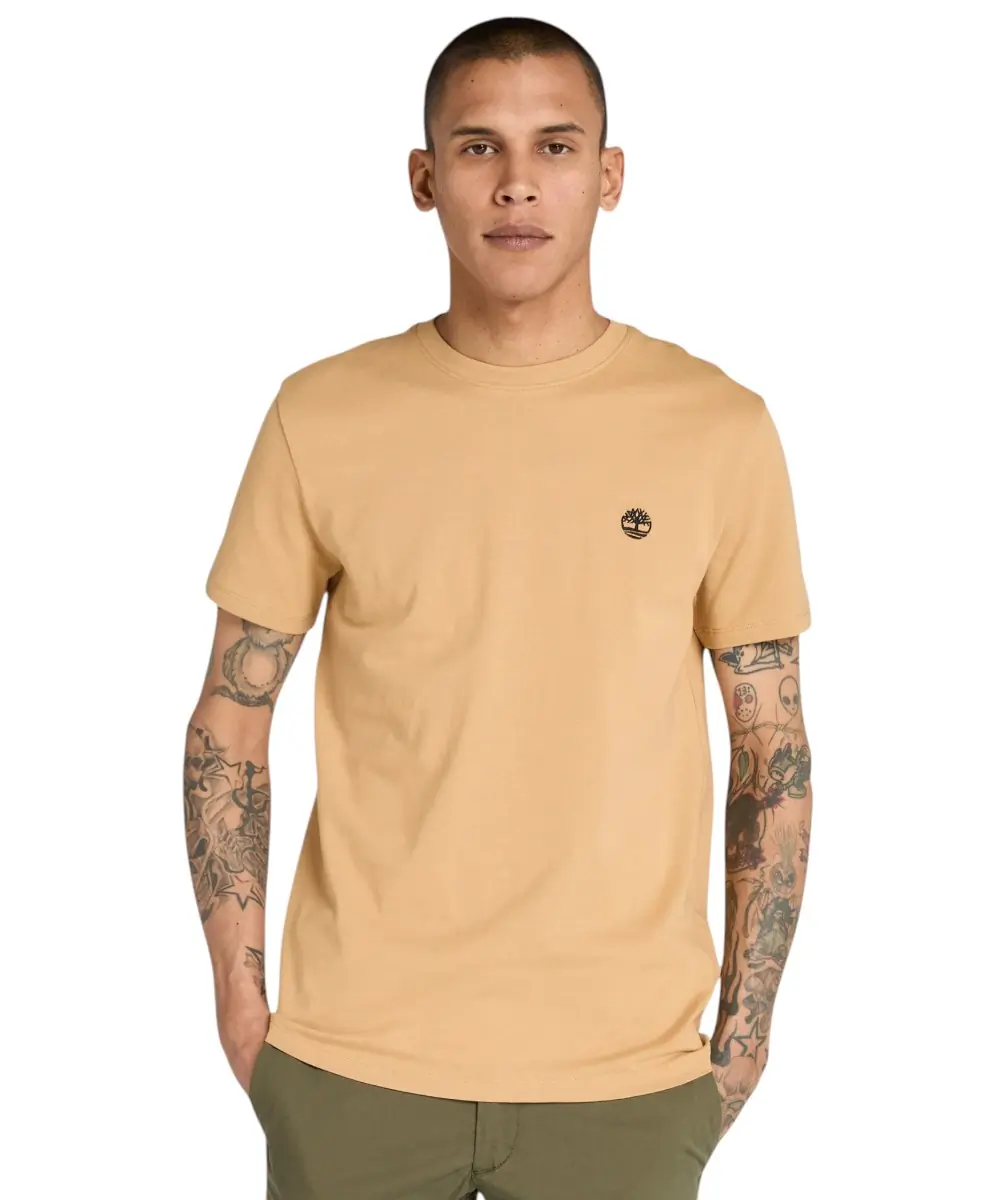 Timberland - Ανδρικό T-shirt SS Dunstan River Jersey Crew Tee Slim Fit TB0A2BPR-EH3 Κίτρινο