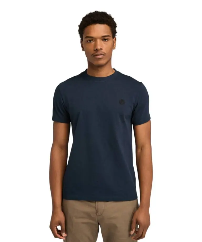 Timberland - Ανδρικό T-shirt SS Dunstan River Jersey Crew Tee Slim Fit TB0A2BPR-Z02 Μπλε Σκούρο