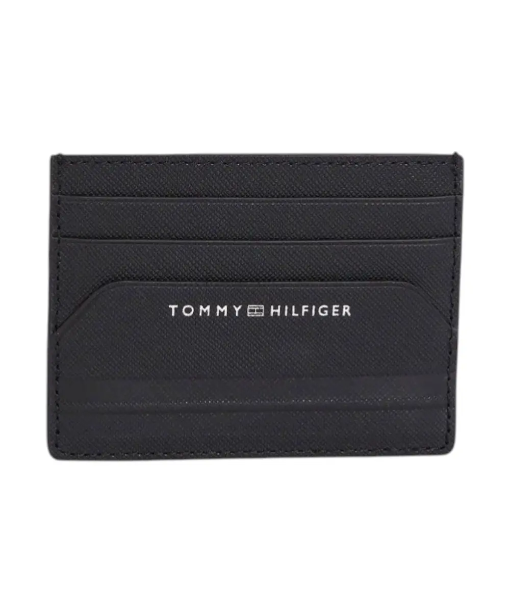 Tommy Hilfiger - Ανδρική θήκη καρτών Th Monotype cc Holder AM0AM10980-BDS Μαύρο