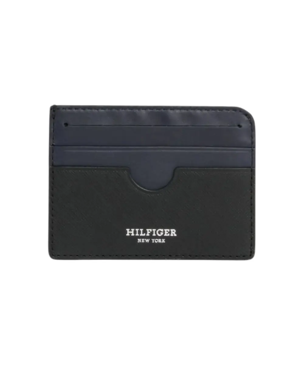 Tommy Hilfiger - Ανδρική θήκη καρτών Th Saffiano Cc Holder AM0AM12193-BDS Μαύρο
