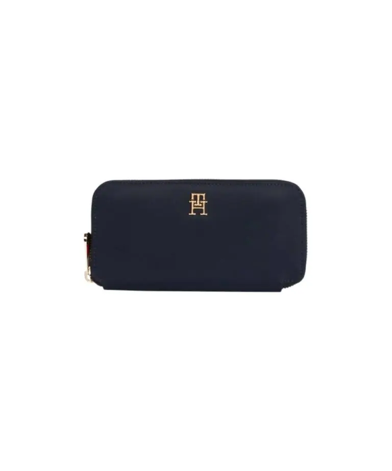 Tommy Hilfiger - Γυναικείο Πορτοφόλι Large Textured Monogram AW0AW14630-DW6 Μπλε Σκούρο