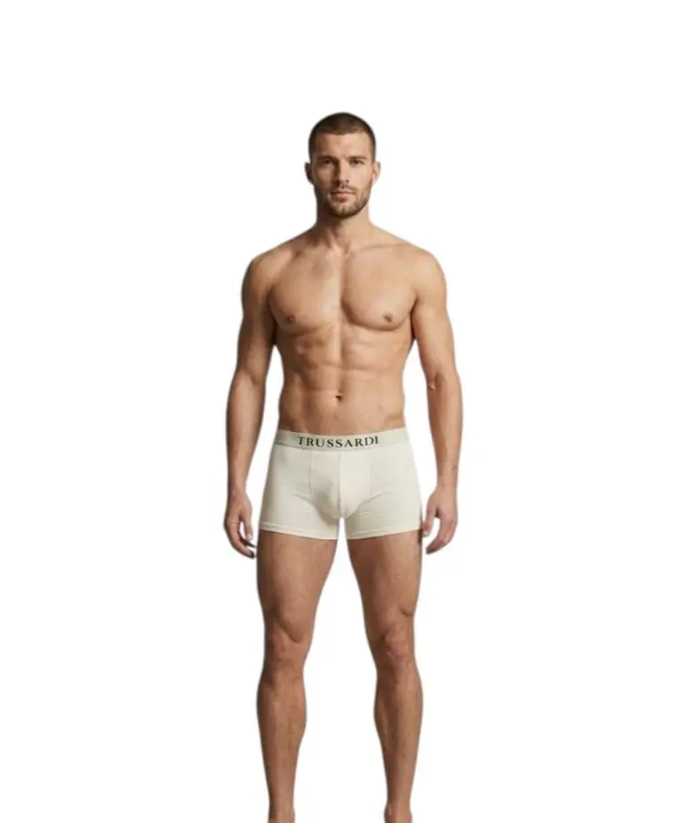 Trussardi Jeans– Ανδρικά Μποξεράκια 2Pack TRU2UTR01-01WHI Λευκό