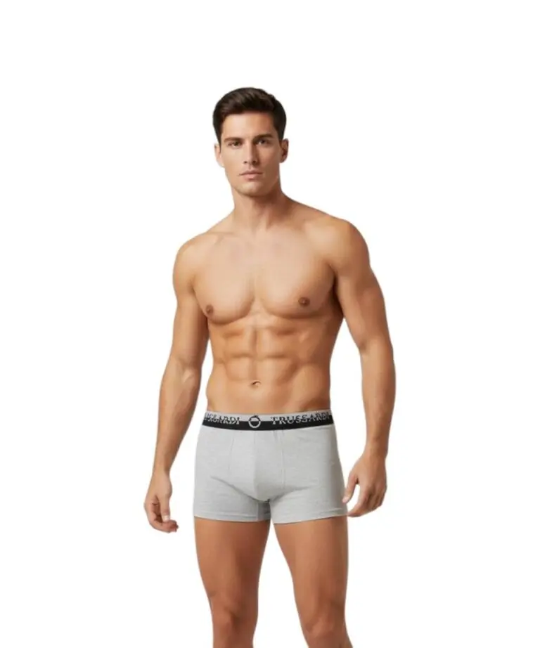 Trussardi Jeans- Ανδρικά Μποξεράκια 2Pack TRU2UTR03-16GREY Γκρι