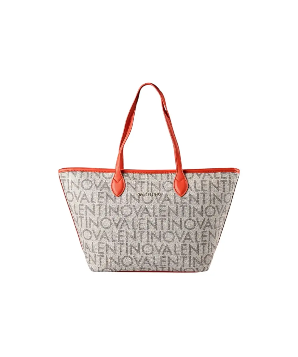 Valentino Bags - Γυναικεία Τσάντα Ώμου Logo Tote Bag VBSA1F02-466 Μπεζ/Πορτοκαλί