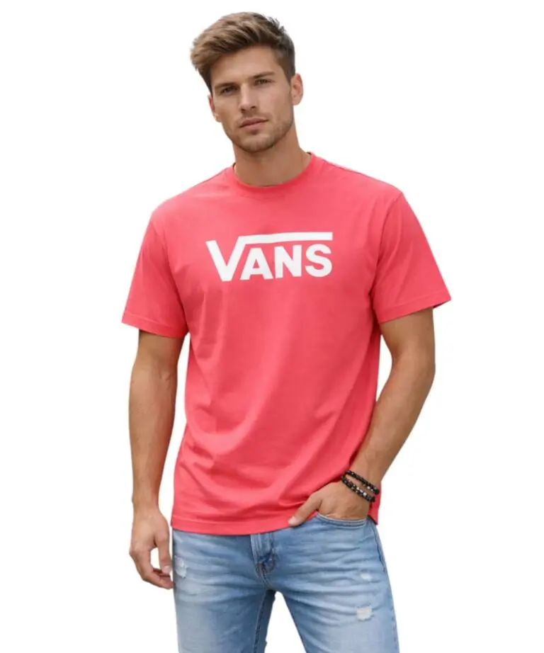 Vans - Ανδρικό T-shirt Κοντομάνικο Classic Logo Royal Cobalt VN000RA1-FO9 Κόκκινο