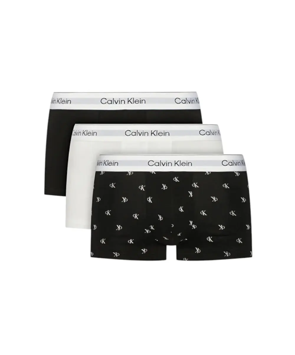 Calvin Klein - Ανδρικά Μποξεράκια 3Pack Icon Cotton Stretch LV00NB4389-3TH Μαύρο