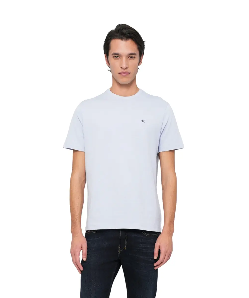 Calvin Klein - Ανδρικό T-shirt Classic Monogram Tee Regular Fit LV04RD254G-TKF Γαλάζιο
