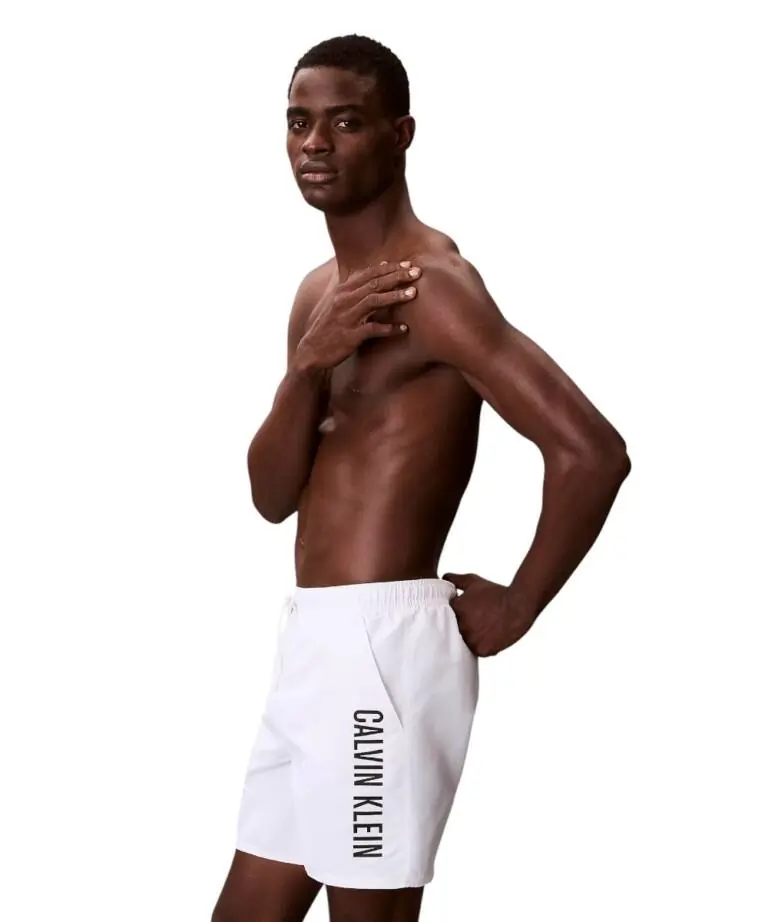 Calvin Klein - Ανδρικό Μαγιό Σορτς Intense Power LV00N61047-100 Λευκό