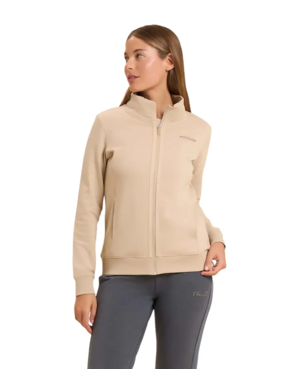 Freddy - Γυναικεία Ζακέτα Φούτερ Zip Turtleneck F25WCRS4-Z44 Μπεζ