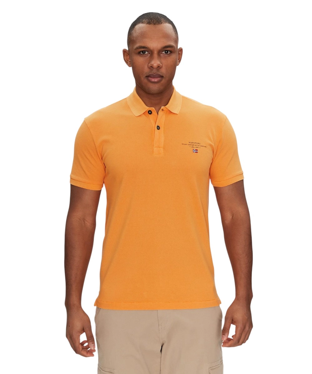Napapijri - Ανδρική Μπλούζα Κοντομάνικη Polo Elbas Regular Fit NP0A4GB4-A70 Πορτοκαλί