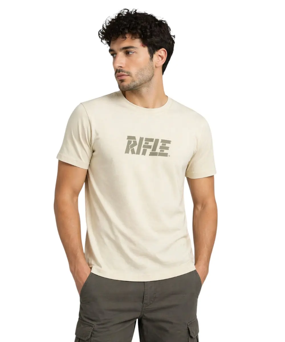 Rifle - Ανδρικό T-shirt RFT001-SABBIA Μπεζ