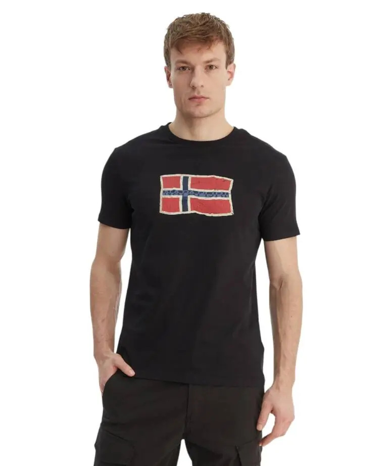 Napapijri - Ανδρικό T-shirt S-Mahsa SS NP0A4FZB-941 Μαύρο