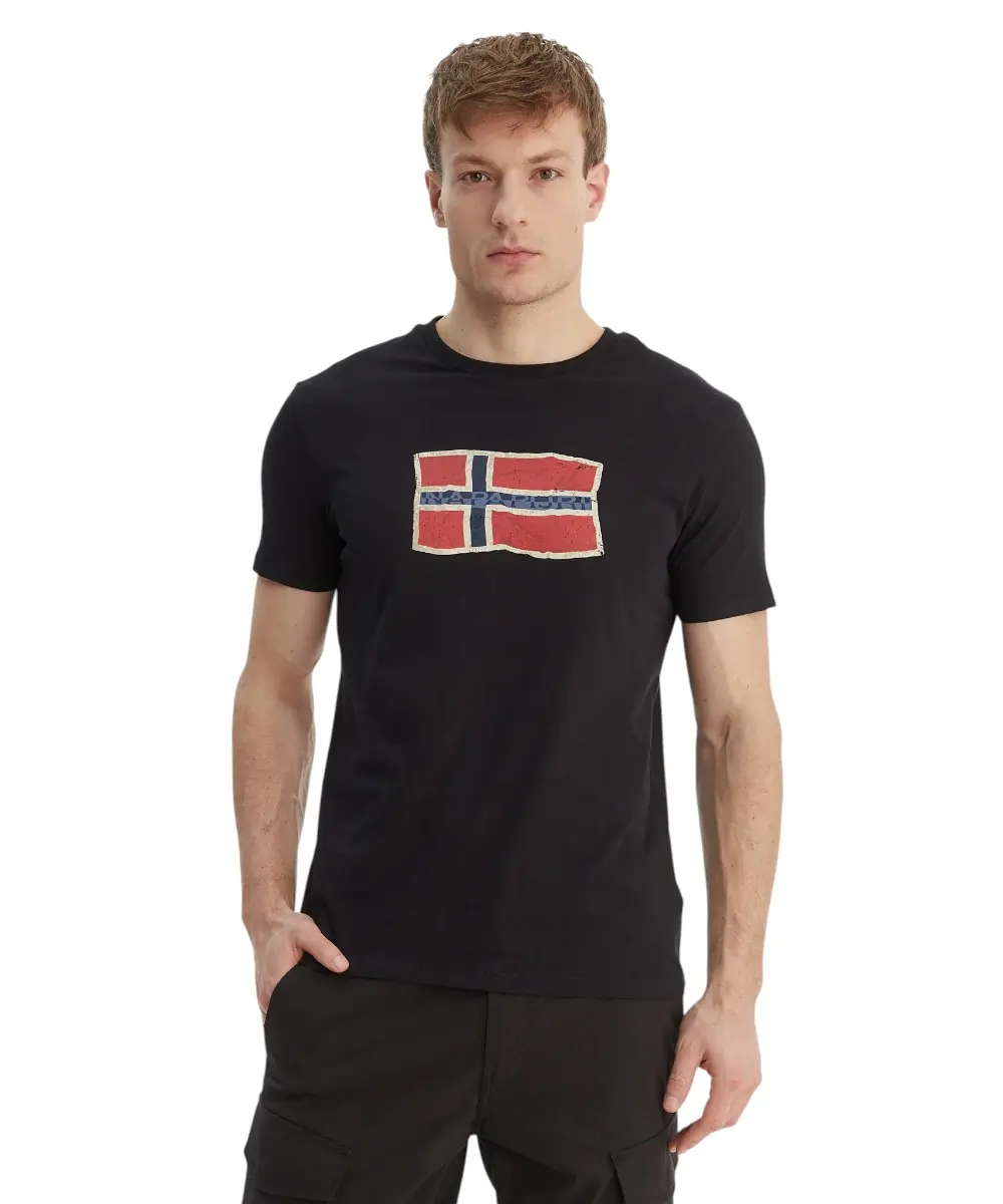 Napapijri - Ανδρικό T-shirt S-Mahsa SS NP0A4FZB-941 Μαύρο