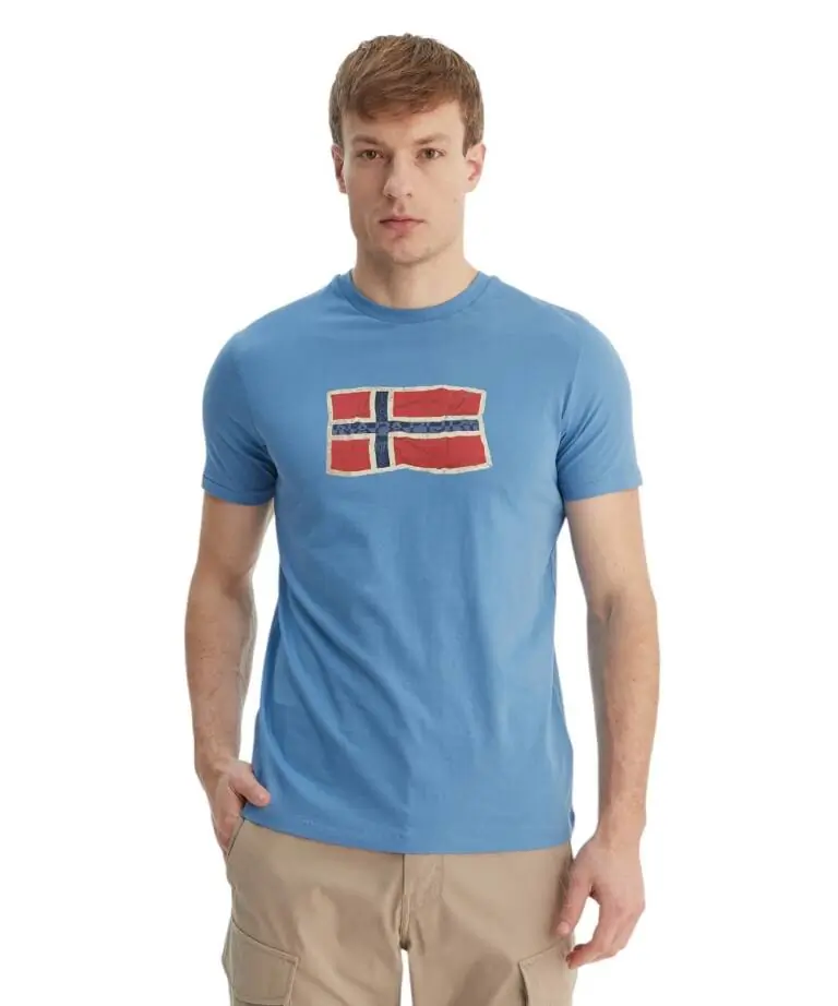 Napapijri - Ανδρικό T-shirt S-Mahsa SS NP0A4FZB-B9A Γαλάζιο