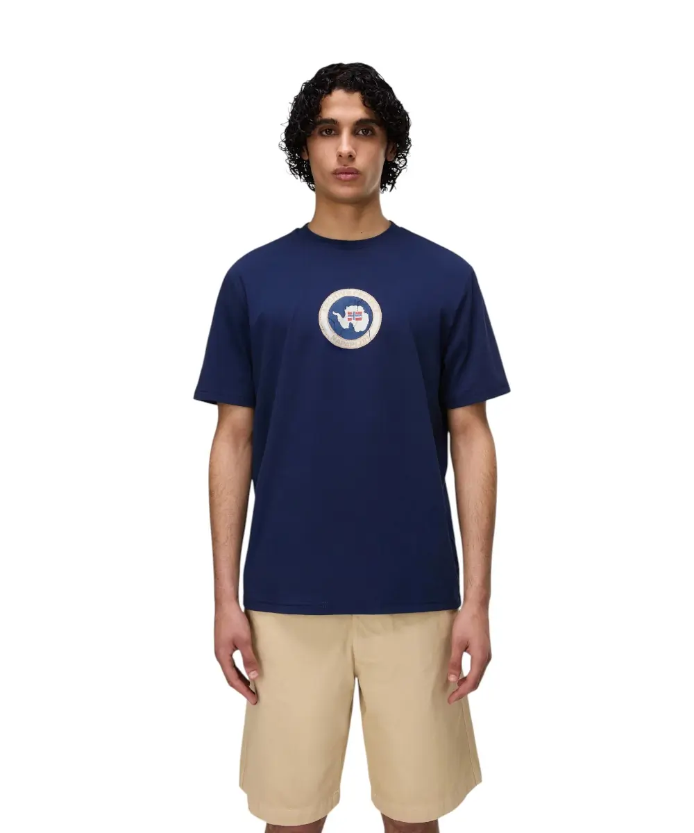 Napapijri - Ανδρικό T-shirt S-Phos SS Relaxed fit NP0A4G5A-B2Q Μπλε Σκούρο
