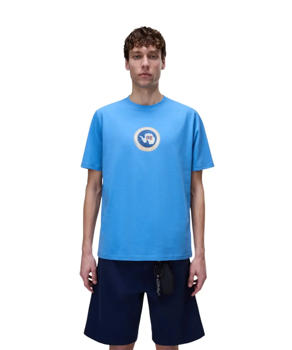 Napapijri - Ανδρικό T-shirt S-Phos SS Relaxed fit NP0A4G5A-B9A Γαλάζιο