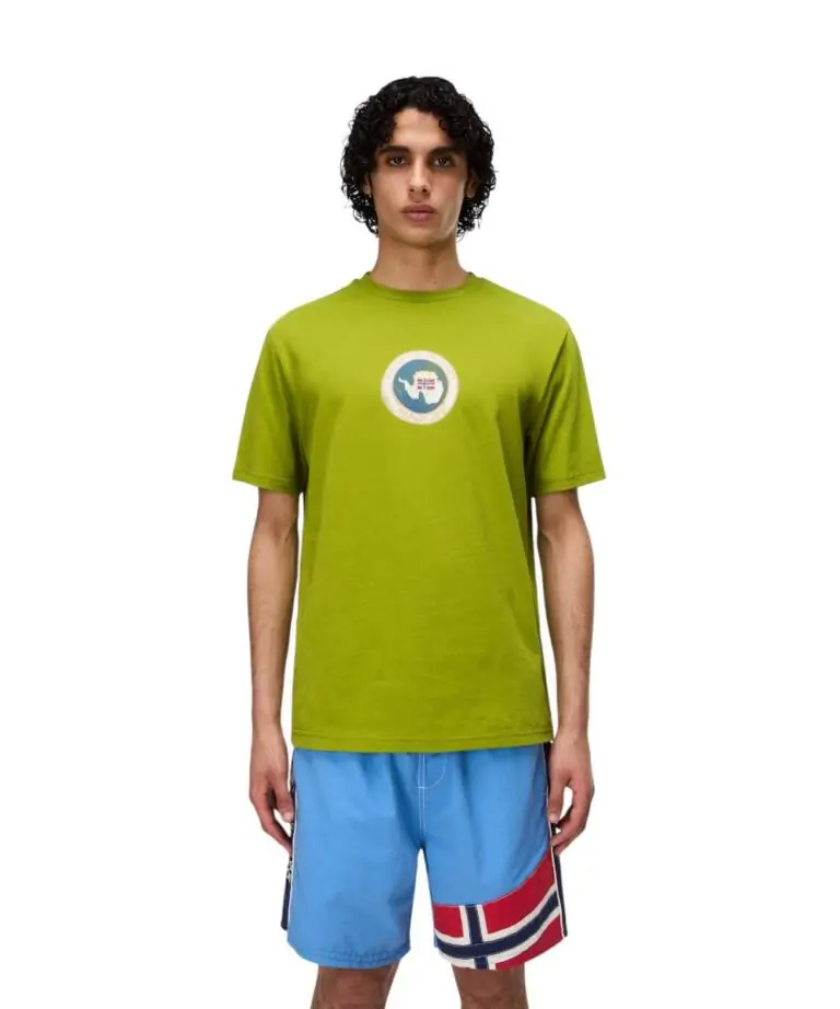 Napapijri - Ανδρικό T-shirt S-Phos SS Relaxed fit NP0A4G5A-G3B Πράσινο