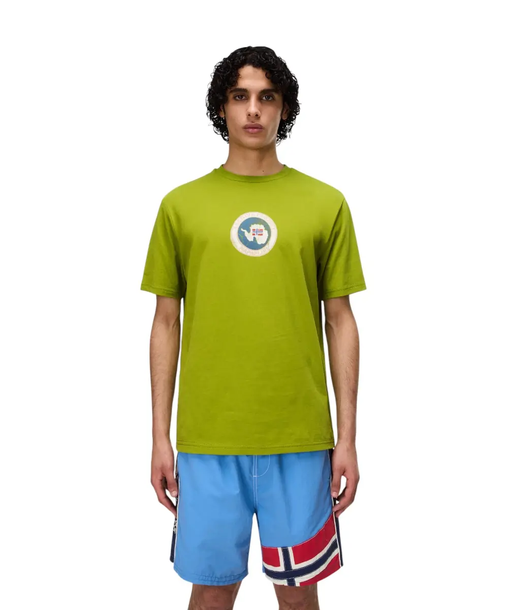 Napapijri - Ανδρικό T-shirt S-Phos SS Relaxed fit NP0A4G5A-G3B Πράσινο